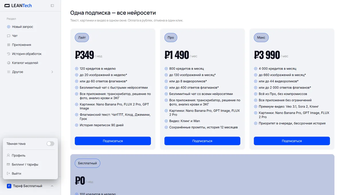 Оплата Raphael AI картой РФ